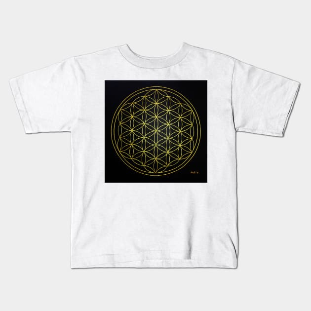 flower of Life Kids T-Shirt by wernerszendi